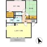 ヴィラウィッシュ　A 2LDKの間取り