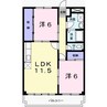 フラッツ・アイ 2LDKの間取り