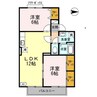 セジュール大津茂 2LDKの間取り