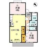 ライフピア・新町 2LDKの間取り