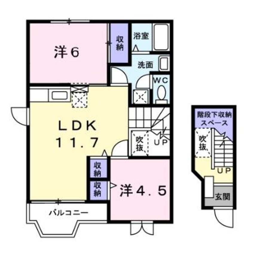 間取図 グリーンコート梅原C