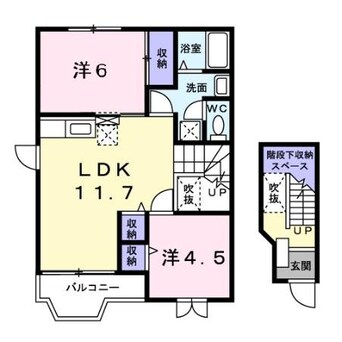 間取図 グリーンコート梅原C