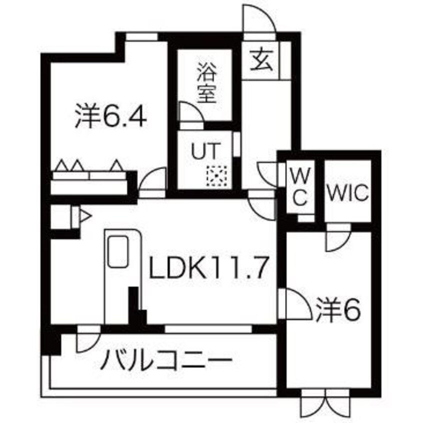 間取図 ハッピーコート飾磨