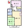 ルミエール飾磨 2LDKの間取り
