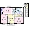 サンライト・ヴィラⅡ 3DKの間取り