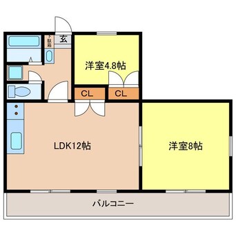 間取図 コンパスローズ白浜