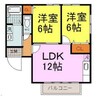 クラスティーナ 2LDKの間取り