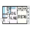 エステート英賀 1DKの間取り