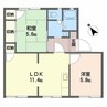 タウニィ優生A 2LDKの間取り