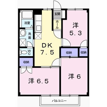 間取図 パレスイナバ