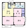エルダー佐々木 3DKの間取り