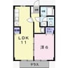 エスポワール鎌倉 1LDKの間取り