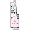 アウローラ玉手A 1Rの間取り
