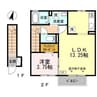 ドミールブラシェ北天満 1LDKの間取り