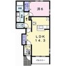 サニーガーデン 1LDKの間取り
