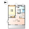 サンシャイン１号館 1LDKの間取り