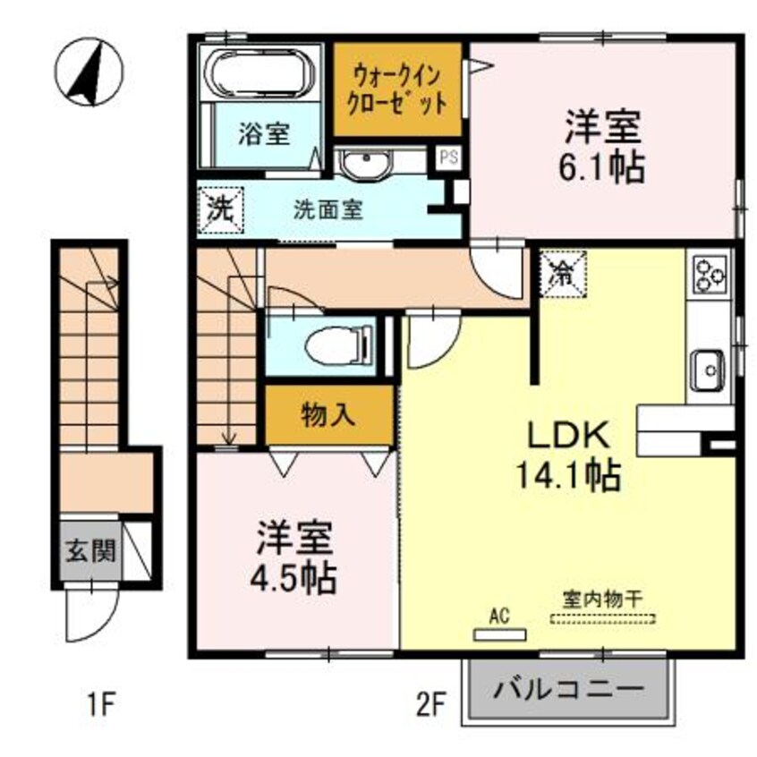 間取図 セジュール苫編