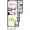 アメニティ・アミノウチA 1LDKの間取り