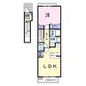 エスポワール中地 1LDKの間取り