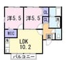 フルーレ 2LDKの間取り