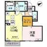 アンベリール・阿保 1LDKの間取り