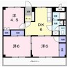 サンファミール西庄 3DKの間取り
