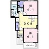 ジュネス　エレガンシア 2DKの間取り