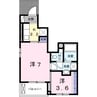 メゾンソレイユ 2LDKの間取り