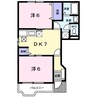 エスポワールⅠ 2DKの間取り