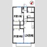 サンフォーレストA 2LDKの間取り