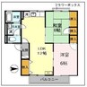 ティファニー21　A棟 2LDKの間取り