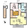 セジュールＡＭＩＫＡⅢ 1LDKの間取り