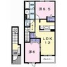 エレガンス・ヴィラA 2LDKの間取り