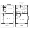 タウン北条　C棟 2LDKの間取り