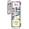 アンソレイエ・S 1LDKの間取り