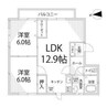アルコ・ラ・カーサ町坪Ⅱ 2LDKの間取り