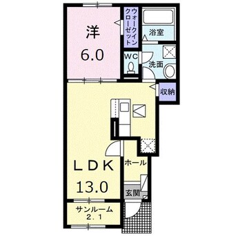 間取図 クレメント網干　B