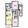 グレイスフルフィールドⅥ 2LDKの間取り