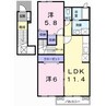 Belle Soleil 2LDKの間取り