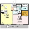 サンホーム富士 1LDKの間取り