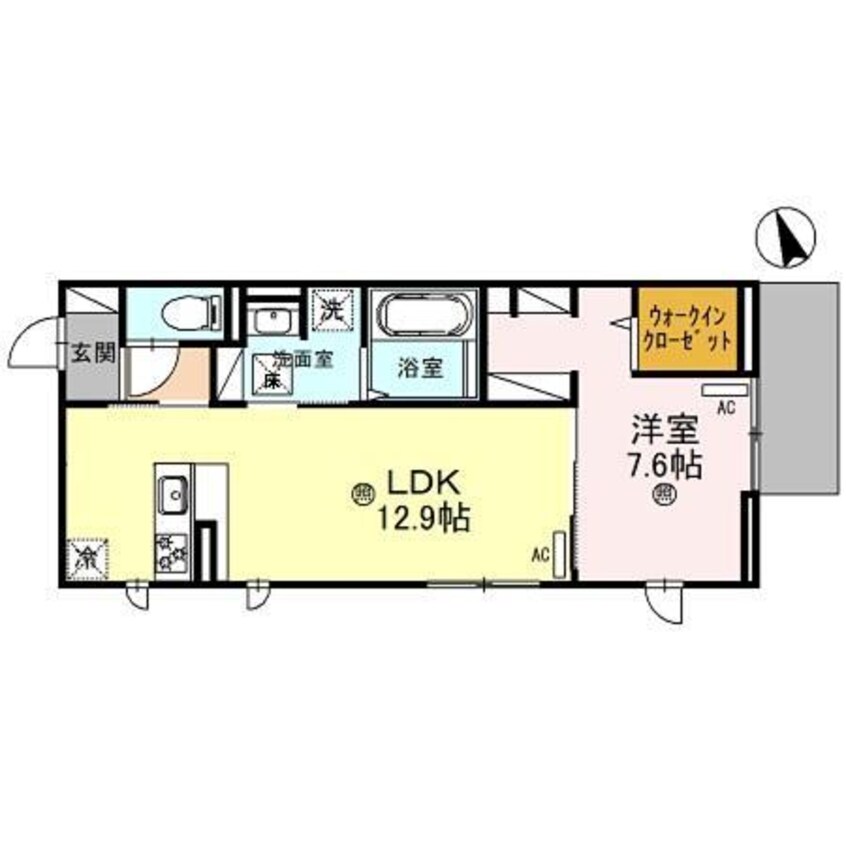 間取図 Ｄ－Ｐｌａｃｅ安田