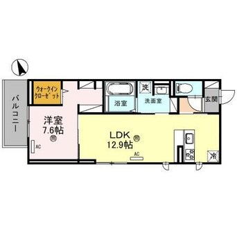 間取図 Ｄ－Ｐｌａｃｅ安田