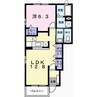 アメニティⅡ 1LDKの間取り