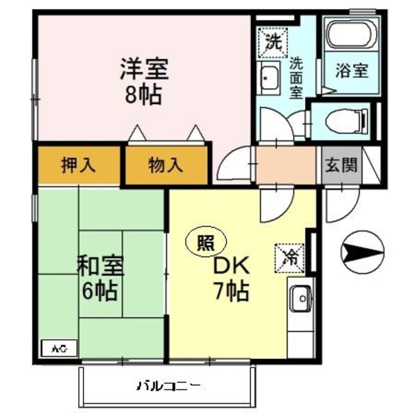 間取図 ユウハイツ・山崎