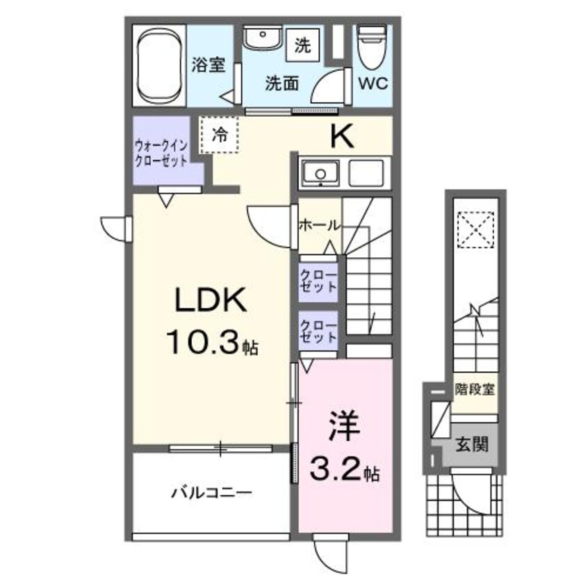 間取図 プラスエス英賀清水