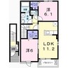 ラフレシールあぼしD 2LDKの間取り