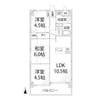 ルピナス南大路 3LDKの間取り