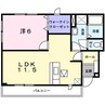 エーデルⅢ 1LDKの間取り