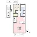 ピース北河原町Ｂ棟の間取図