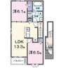 ルミナーレB 2LDKの間取り